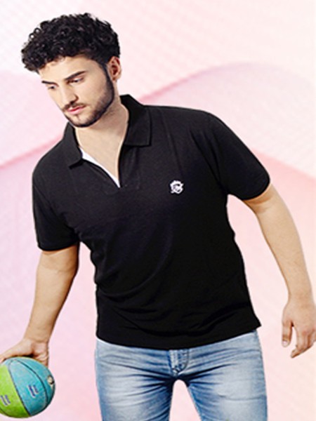 Matty Fabric Collar T-Shirt Style No. 8004
