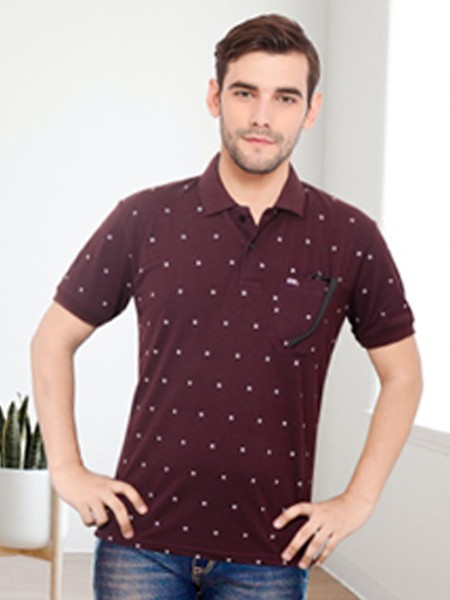 Matty Fabric Collar T-Shirt Style No. 8013