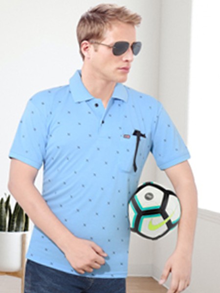 Matty Fabric Collar T-Shirt Style No. 8013